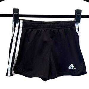Adidas Black White Stripe Shorts Size Small 7-8